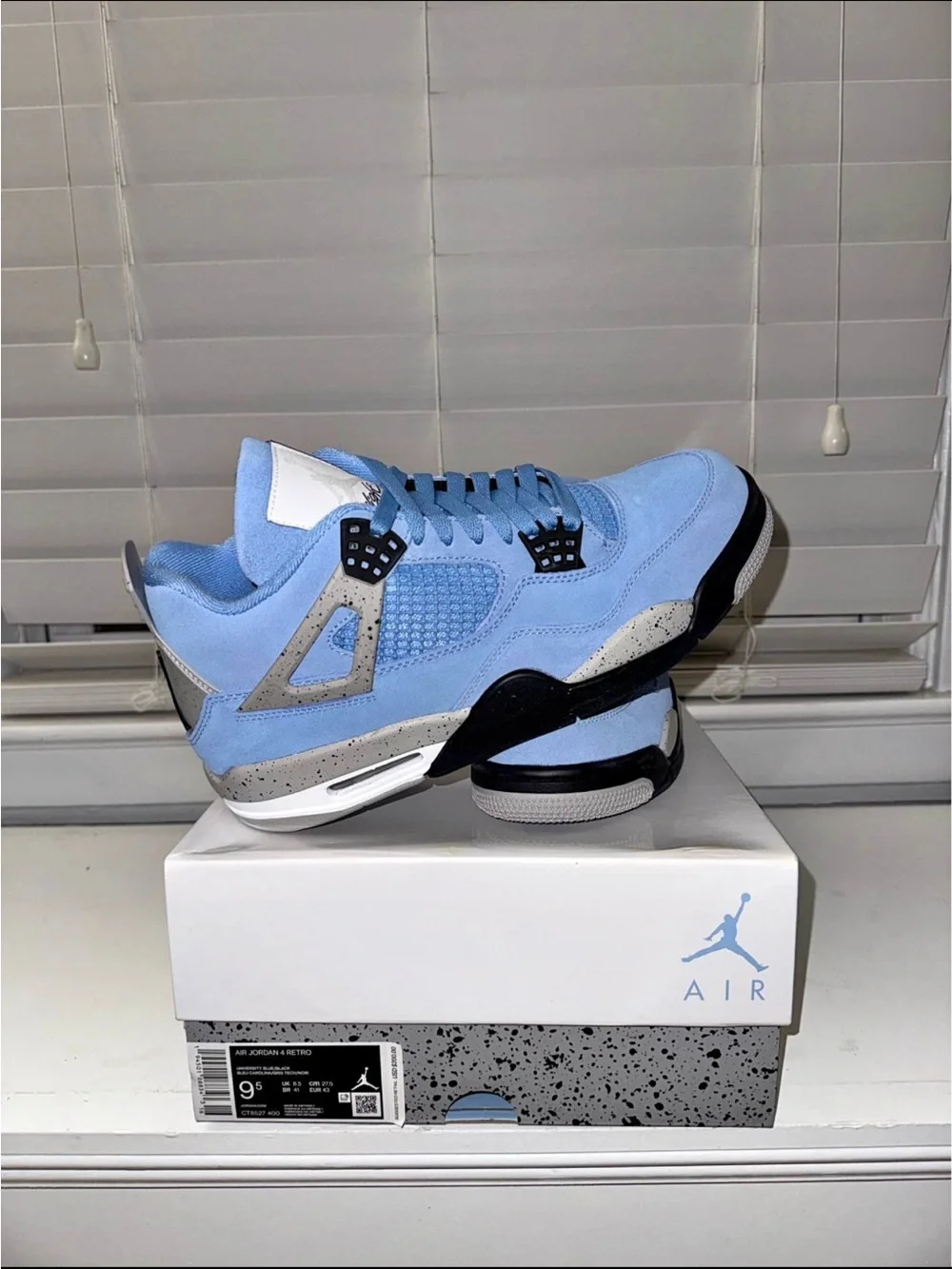 Jordan Retro Sky Blue Suede Basketball Sneakers